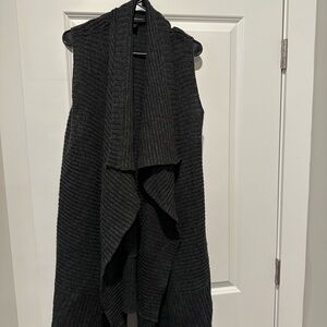 Lane Bryant Black Knit Sleeveless Vest